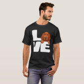 Ik hou van mijn Redbone Coonhound-hond T-shirt (Voorkant volledig)