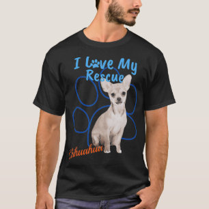Ik hou van mijn redding Chihuahua Cool Goedgekeurd T-shirt