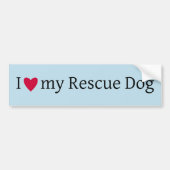 Ik hou van mijn reddingshond bumper sticker (Voorkant)