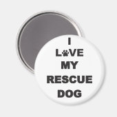 Ik hou van mijn reddingshond magneet (Voorkant / Achterkant)