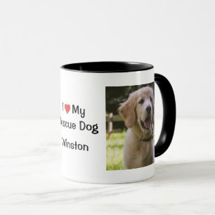 Ik hou van mijn reddingshond Naam en foto Koffie Mok