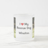 Ik hou van mijn reddingshond | Naam en foto Matglas Koffiemok (Center)