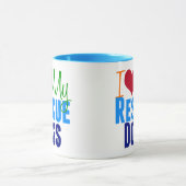 Ik hou van mijn reddingshonden mok (Midden)