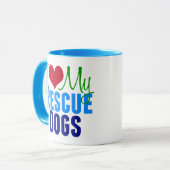 Ik hou van mijn reddingshonden mok (Voorkant links)