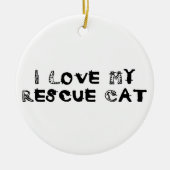 Ik hou van mijn reddingskat keramisch ornament (Voorkant)