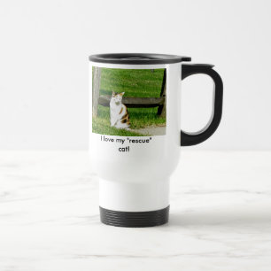 Ik hou van mijn reddingskat. Travel Mug Reisbeker