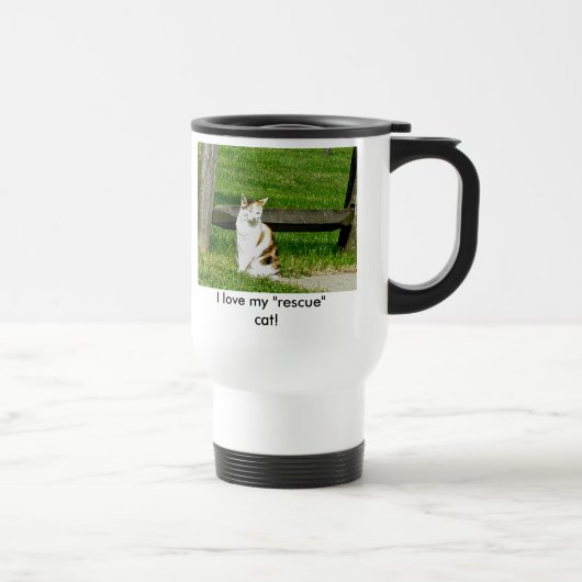 Ik hou van mijn reddingskat. Travel Mug Reisbeker (Rechts)