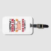 Ik hou van mijn rekken grote BBQ, maar varkensvlee Bagagelabel (Voorkant (horizontaal))