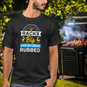 Ik hou van mijn rekken grote grappige BBQ Grill Ma T-shirt