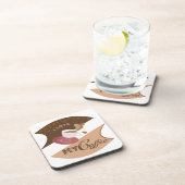 Ik hou van mijn retro Java-koffie Bier Onderzetter (Rechterzijde)