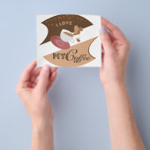 Ik hou van mijn retro Java-koffie Flyer (Hand)