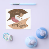 Ik hou van mijn retro Java-koffie Flyer (Enkel)