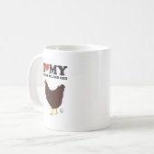 Ik hou van mijn Rhode Island Red Koffiemok (Voorkant links)
