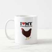 Ik hou van mijn Rhode Island Red Koffiemok (Links)