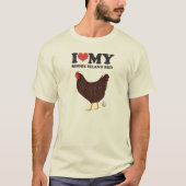 Ik hou van mijn Rhode Island Red T-shirt (Voorkant)