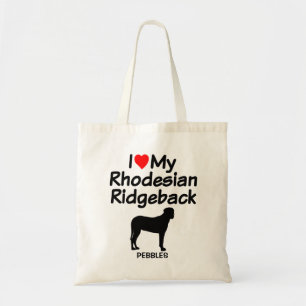 Ik hou van mijn Rhodesian Ridgeback hondentas Tote Bag