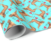 Ik hou van mijn Rhodezische Ridgeback Cadeaupapier (Rol Hoek)