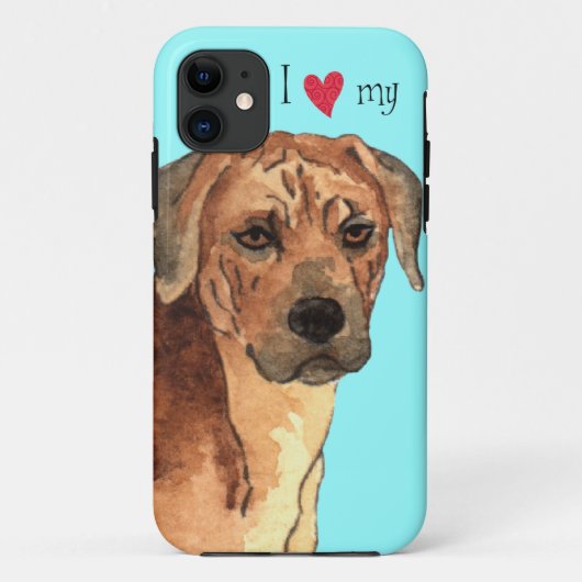 Ik hou van mijn Rhodezische Ridgeback Case-Mate iPhone Case (Achterkant)