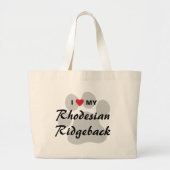 Ik hou van mijn Rhodezische Ridgeback Grote Tote Bag (Voorkant)