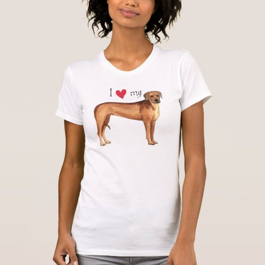 Ik hou van mijn Rhodezische Ridgeback T-shirt (Voorkant)