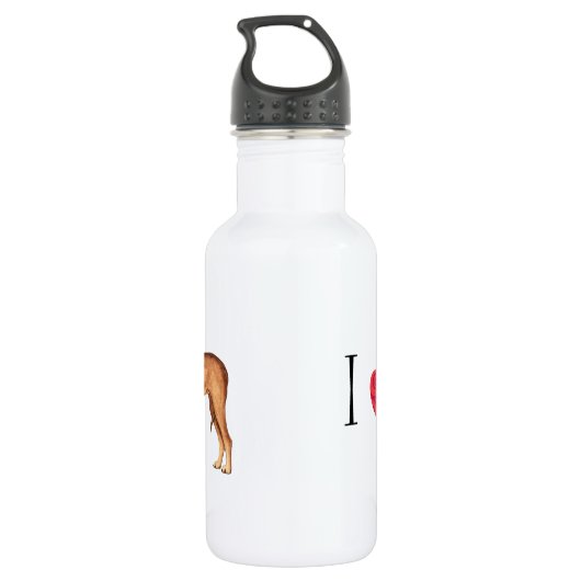 Ik hou van mijn Rhodezische Ridgeback Waterfles (Achterkant)