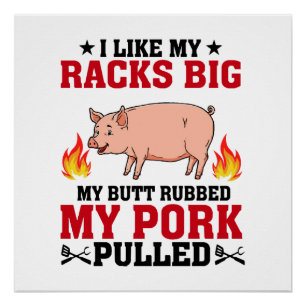 Ik Hou Van Mijn Ribben Grote BBQ, Billenschijf Var Perfect Poster
