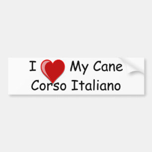 Ik hou van mijn riet Corso Italiano Dog Bumpersticker