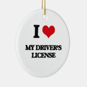 Ik hou van mijn rijbewijs keramisch ornament (Rechts)