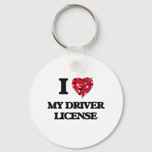 Ik hou van mijn rijbewijs sleutelhanger
