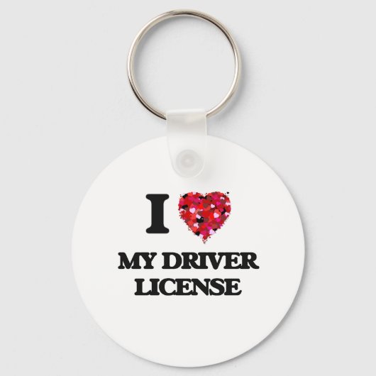Ik hou van mijn rijbewijs sleutelhanger (Voorkant)