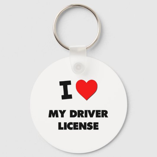 Ik hou van mijn rijbewijs sleutelhanger (Voorkant)