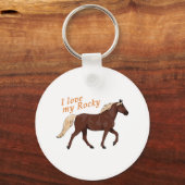 Ik hou van mijn Rocky Mountain Horse Sleutelhanger (Voorkant)
