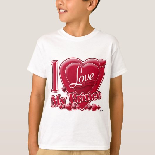 Ik hou van mijn rode prins - hart t-shirt (Voorkant)