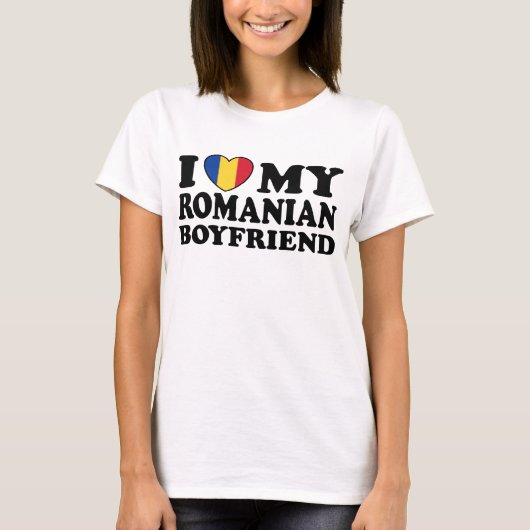 Ik hou van mijn Roemeense vriend T-shirt (Voorkant)