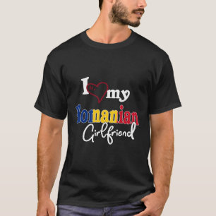 ik hou van mijn roemeense Vriendin matching couple T-shirt