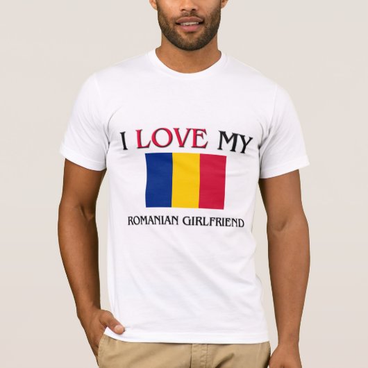 Ik hou van mijn Roemeense Vriendin T-shirt (Voorkant)
