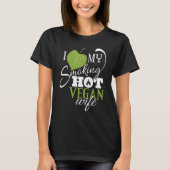 Ik hou van mijn roken heet vegan vrouw grappig bla t-shirt (Voorkant)