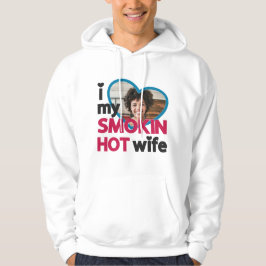 Ik hou van mijn rokhete vrouw, aangepaste foto hoodie