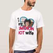 Ik hou van mijn rokhete vrouw, aangepaste foto T-S T-shirt (Voorkant)