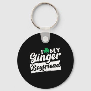 Ik hou van mijn roodharige vriend Shamrock St Pat Sleutelhanger