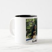 Ik hou van mijn rotti! tweekleurige koffiemok (Voorkant links)