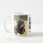 Ik hou van mijn Rottie Rottweiler-hond aangepaste Koffiemok (Links)