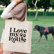 Ik hou van mijn Rottie Rottweiler-hond Aangepaste 