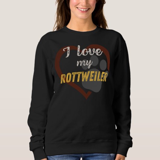 Ik hou van mijn rottweiler 2 trui (Voorkant)