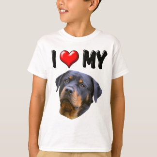 Ik hou van mijn rottweiler 3 t-shirt