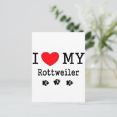Ik hou van mijn rottweiler briefkaart (Staand voorkant)