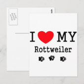Ik hou van mijn rottweiler briefkaart (Voorkant / Achterkant)