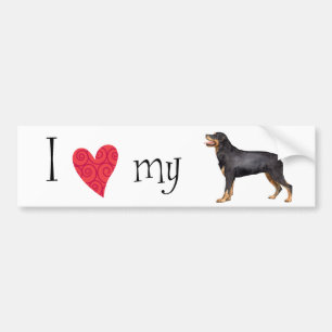 Ik hou van mijn rottweiler bumpersticker