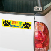 Ik hou van mijn rottweiler-Bumpersticker Bumpersticker (Op Truck)