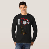 Ik hou van mijn rottweiler Dog 16 T-shirt (Voorkant volledig)